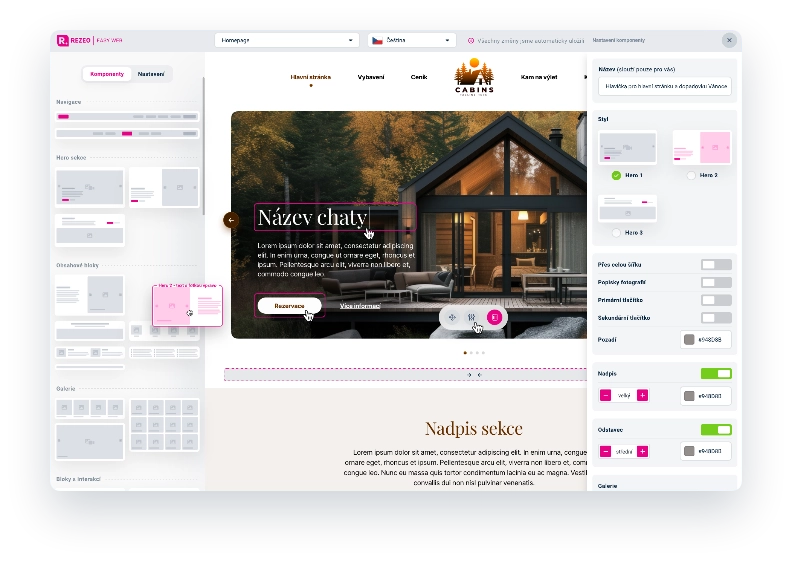 Rezeo - Easy web nastavení