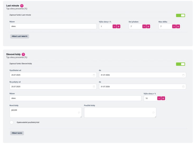 Nová funkce Slevy v REZEO