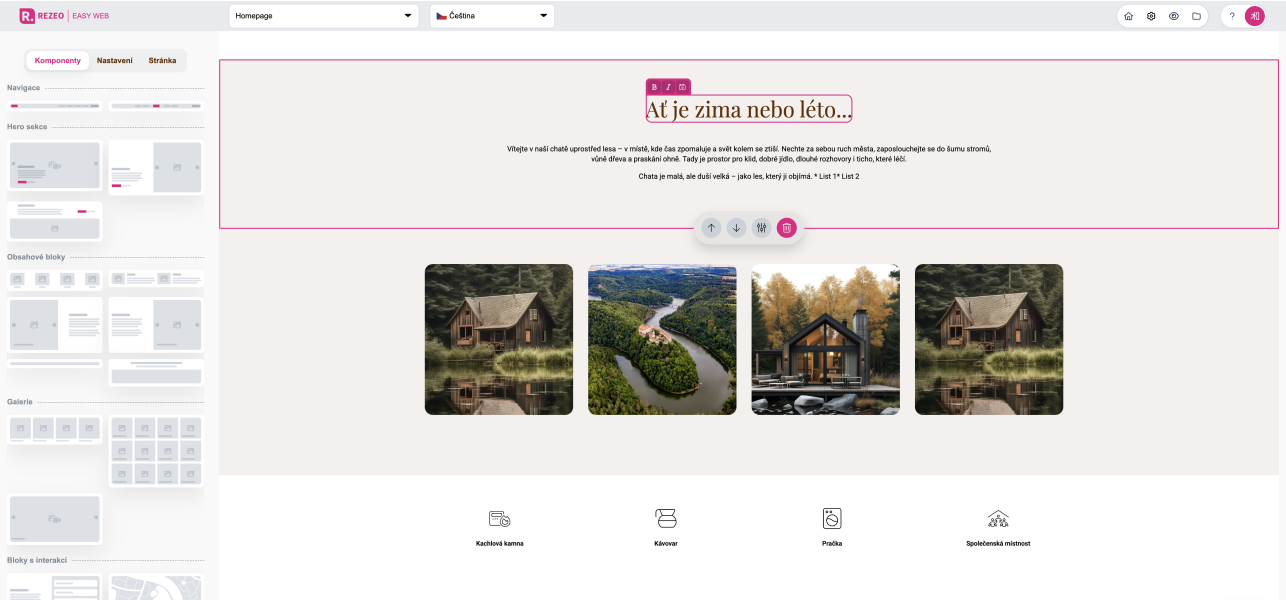 REZEO EASY WEB – profesionální web pro vaše ubytování